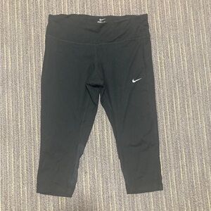 Nike Black Girls' Dri-FIT Cropped Leggings